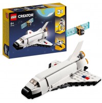 LEGO 31134 Creator Space Shuttle, Set 3 in1 con Astronauta e Astronave Giocattolo, Giochi per Bambini e Bambine dai 6 Anni in su, Idea Regalo Creativa